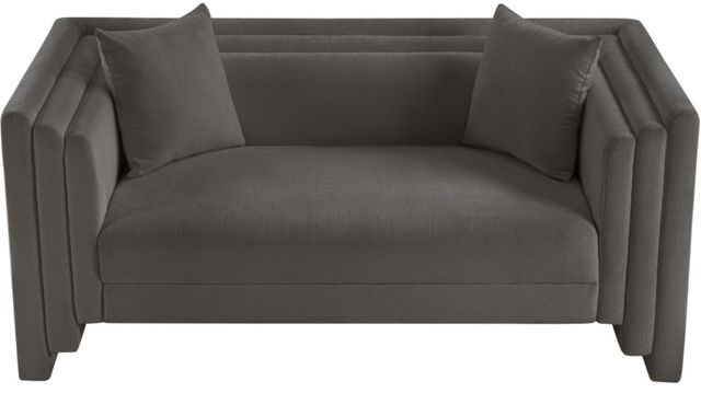 Meridian Furniture Everett Gray Chenille Fabric Loveseat-2