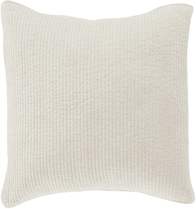 HiEnd Accents Stonewashed Vintage White Cotton Euro Sham-0