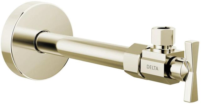 Delta Polished Nickel Cross-Handle Angled Stop Valve-0