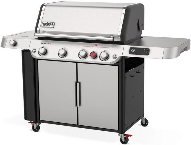 Weber® Genesis 4-Burner Stainless Steel Smart Freestanding Liquid Propane Grill-1
