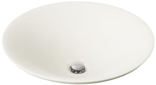 Kohler Carillon® Biscuit 17.5" Round Drop-In Bathroom Sink, No Overflow-0