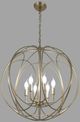 YHD Satin Brass 6-Light Chandelier-1