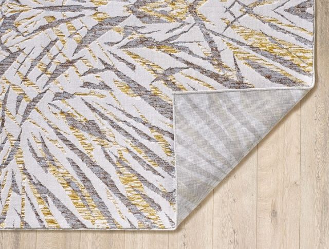 KAS Rugs Luna Ivory/Gold Illusions 5'x8' Area Rug-2