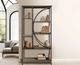 International Furniture Direct Zandria Black/Light Brown Bookcase-1