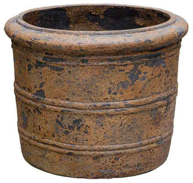 Uttermost® Weathered Relic Rust Black Concrete Indoor-Outdoor Planter-0