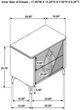 Coaster® Cassia White High Gloss Nightstand-2