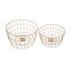 A & B Home 2-Piece Gold Basket Set-0