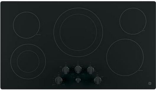 GE® 36" Black Electric Cooktop-0