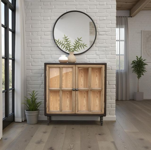 Nest Home Collections Camden Espresso/Natural Doors Accent Cabinet-1