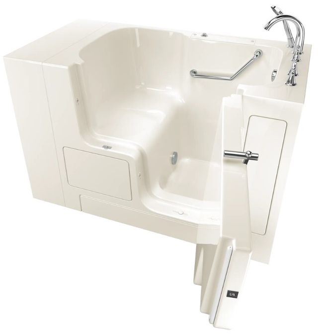 American Standard Gelcoat Linen 32” x 52” x 40" Walk-in Tub with Soaker System - Right-Hand Drain with Faucet-0