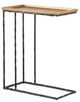 Currey & Company Boyles Antique Brass C Table with Black Iron Base-1