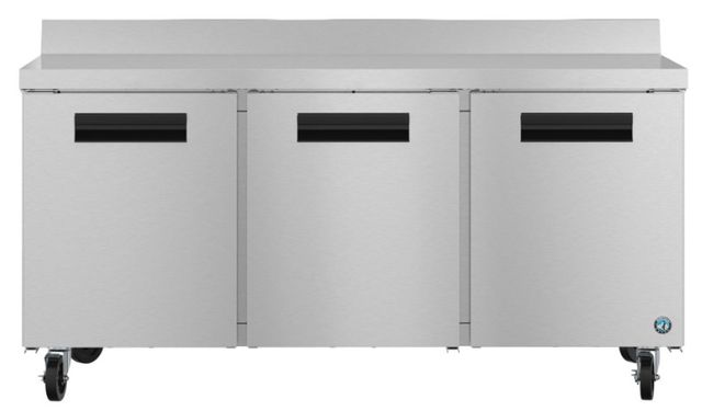 Hoshizaki Steelheart® 72" 21.3 Cu. Ft. Stainless Steel Three Section Worktop Refrigerator-0