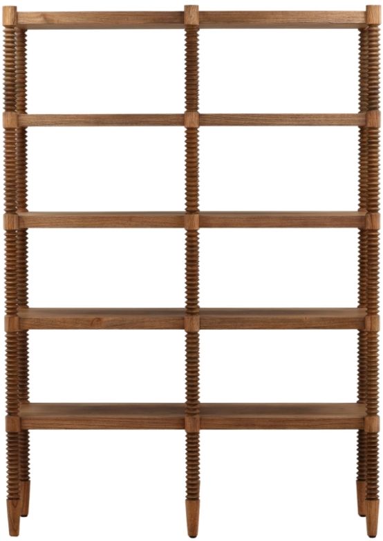 Dovetail Furniture Fernandez Brown Bookcase-1