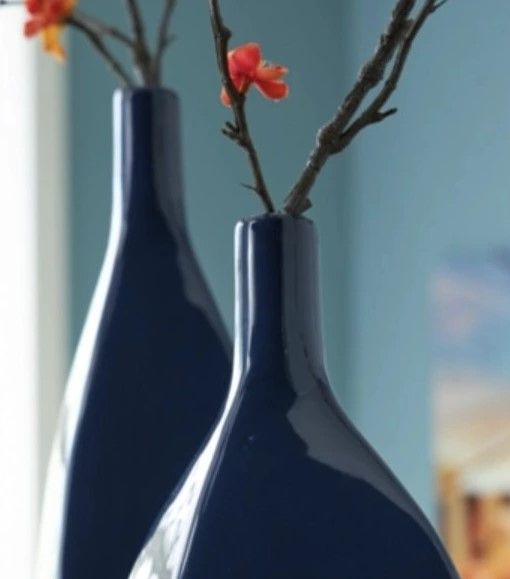 Signature Design by Ashley® Abtinson Navy 12" Vase-2