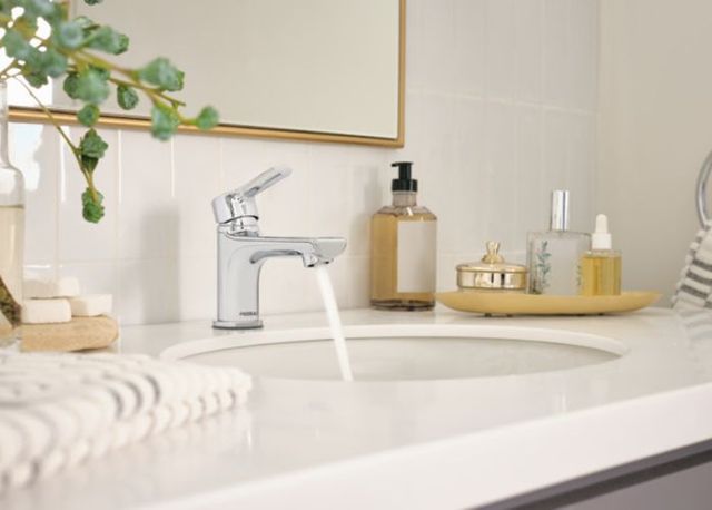 Peerless Flute™ Chrome 6" Single Top Handle Lavatory Faucet-2