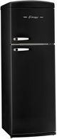 Unique® Appliances Classic Retro 24" 11 Cu. Ft. Matte Black Counter Depth Top Freezer Refrigerator-2