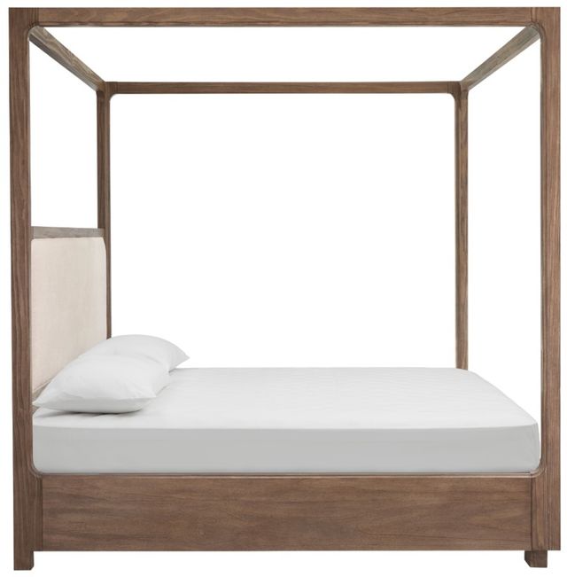 Magnussen Home® Westbourne Dark Umber/Milo Ivory King Upholstered Poster Bed-2