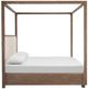 Magnussen Home® Westbourne Dark Umber/Milo Ivory King Upholstered Poster Bed-2