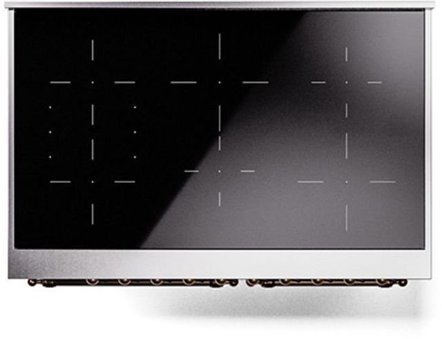 Ilve® Nostalgie II Series 40" Burgundy Pro Style Induction Range-2