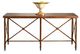 Chelsea House Overland Cherry Console Table with Antique Gold Base-0