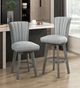 Mazin Furniture Corvallis Gray Swivel Pub Height Chair-4
