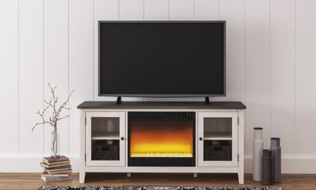 Signature Design by Ashley® Dorrinson Brown/Gray 60" TV Stand with Electric Fireplace-1