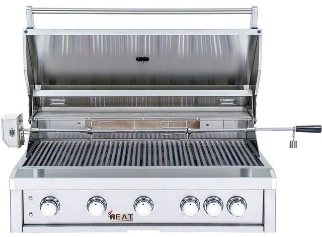 Heat 5-Burner Stainless Steel Built-In Liquid Propane Grill-2