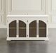 Jofran Inc. Archdale Antique White 4-Door Gothic Arch Accent Cabinet-3
