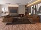 International Furniture Direct Georgia Brown 90" Sofa-1