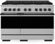 ZLINE Marino 48" Stainless Steel Pro Style Dual Fuel Range with Matte Black Accents-0