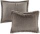 Olliix by Intelligent Design Malea Grey Twin/Twin XL Shaggy Faux Fur Comforter Mini Set-1