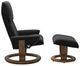 Stressless® by Ekornes® Customizable Admiral Medium Manual Recliner and Ottoman -1