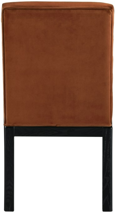 Meridian Furniture - Evelyn Cognac Velvet Dining Chair - Brown - Thumbnail 4