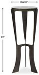 Uttermost® Renaud Glass Top Drink Table with Dark Bronze Base-2