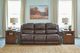 Signature Design by Ashley® Buncrana Chocolate Power Reclining Sofa with Adjustable Headrest-3