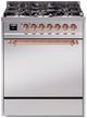 Ilve® Nostalgie II Series 30" Stainless Steel Pro Style Dual Fuel Range-0
