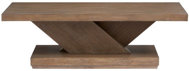 Magnussen Home® Lansbury Antique Wheat Rectangular Cocktail Table with Casters-2