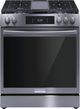 Frigidaire Gallery® 30" Smudge-Proof® Black Stainless Steel Slide In Gas Range-0