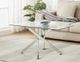 Titus Furniture T5005 Clear Glass Coffee Table with Chrome Legs-0
