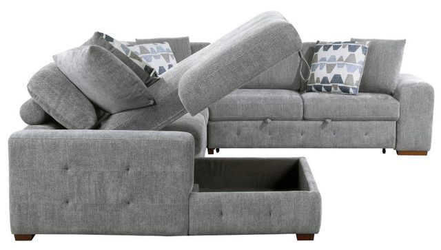 Homelegance® Raife 4-Piece Gray Sectional with Left Chaise-4