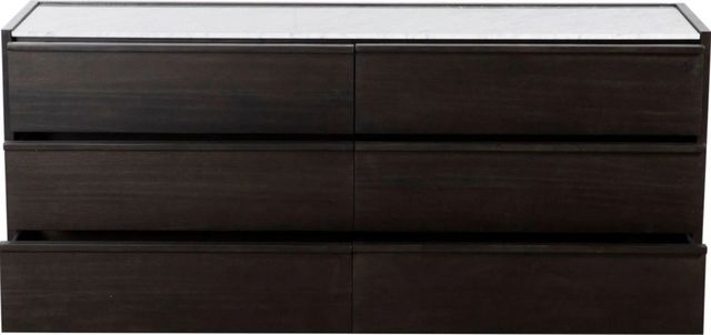 Moe's Home Collection Ashcroft Dark Grey Dresser with White Marble Top-3