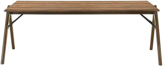 Coaster® Randolph Sheesham Smart Top Dining Table with Red Brown Base-3
