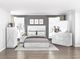 Homelegance® Orlo High Gloss White California King Panel Bed-1