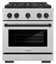 ZLINE Autograph Edition Paramount 30" 4.2 Cu. Ft. Satin Stainless Steel Gas Range with 4 Burner DuoPro™ Cooktop and Convection Gas Oven with Matte Black Accents-0