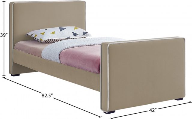 Meridian Furniture Dillard Beige Twin Bed-3