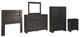 Signature Design by Ashley® Brinxton 5-Piece Charcoal Full Panel Headboard Bed Set-0