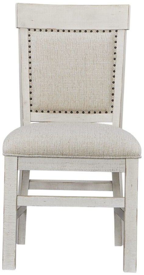 Magnussen Home® Bronwyn Alabaster/Baja Natural Upholstered Side Chair-3