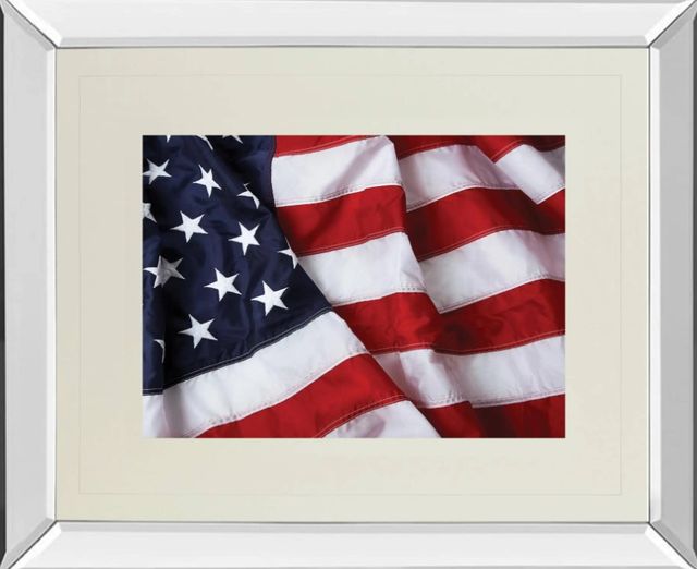 Classy Art American Flag by Kikk Brilliantly Mirror Framed Wall Art-0