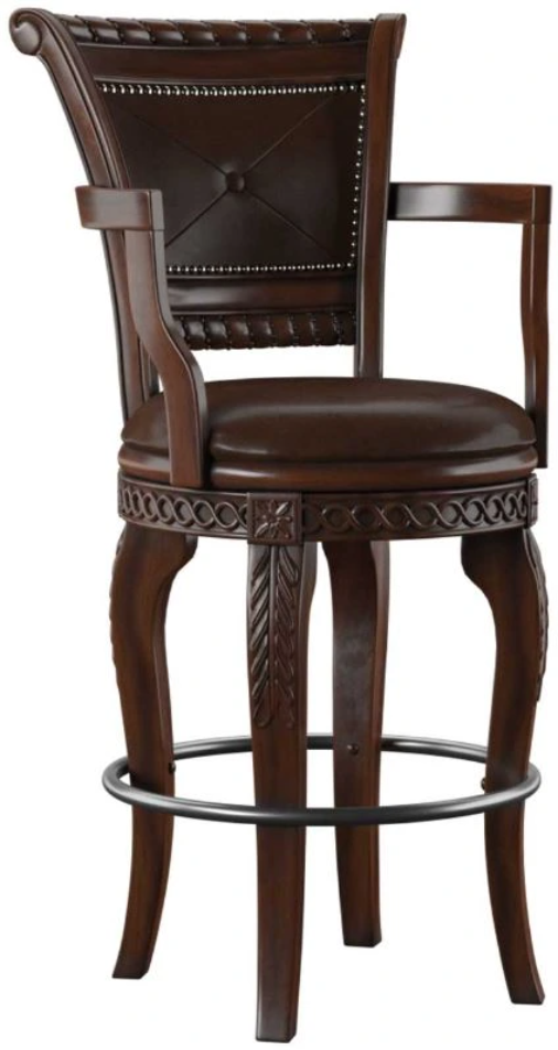 Steve Silver Co. Antoinette Brown Swivel Bar Stool | Big Sandy