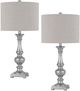 Cal® Lighting & Accessories Nampa 2-Piece Antique Silver Table Lamp Set-0